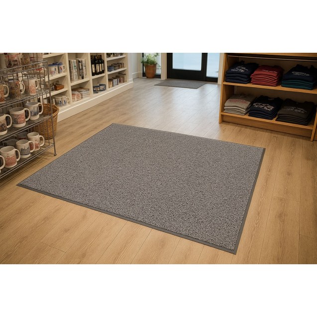 Πλαστικο Δαπεδο Spaghetti 17Mm Grey 1.22M Newplan