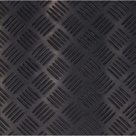 Δαπεδο Καουτσουκ 9005 3Mm Checker Λαμαρινα 1Μ Newplan