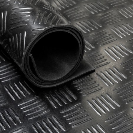 Δαπεδο Καουτσουκ 9005 3Mm Checker Λαμαρινα 1Μ Newplan