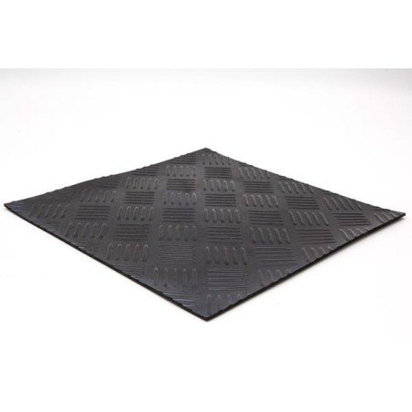 Δαπεδο Καουτσουκ 9005 3Mm Checker Λαμαρινα 1.2Μ Newplan