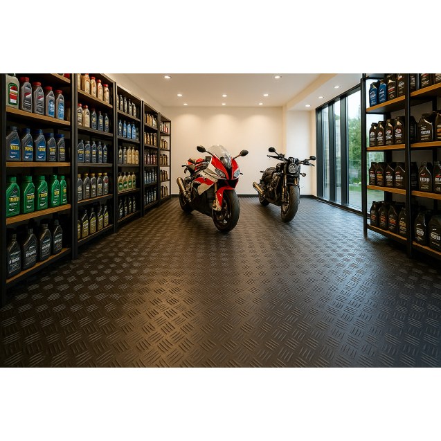 Δαπεδο Καουτσουκ 9005 3Mm Checker Λαμαρινα 1.2Μ...