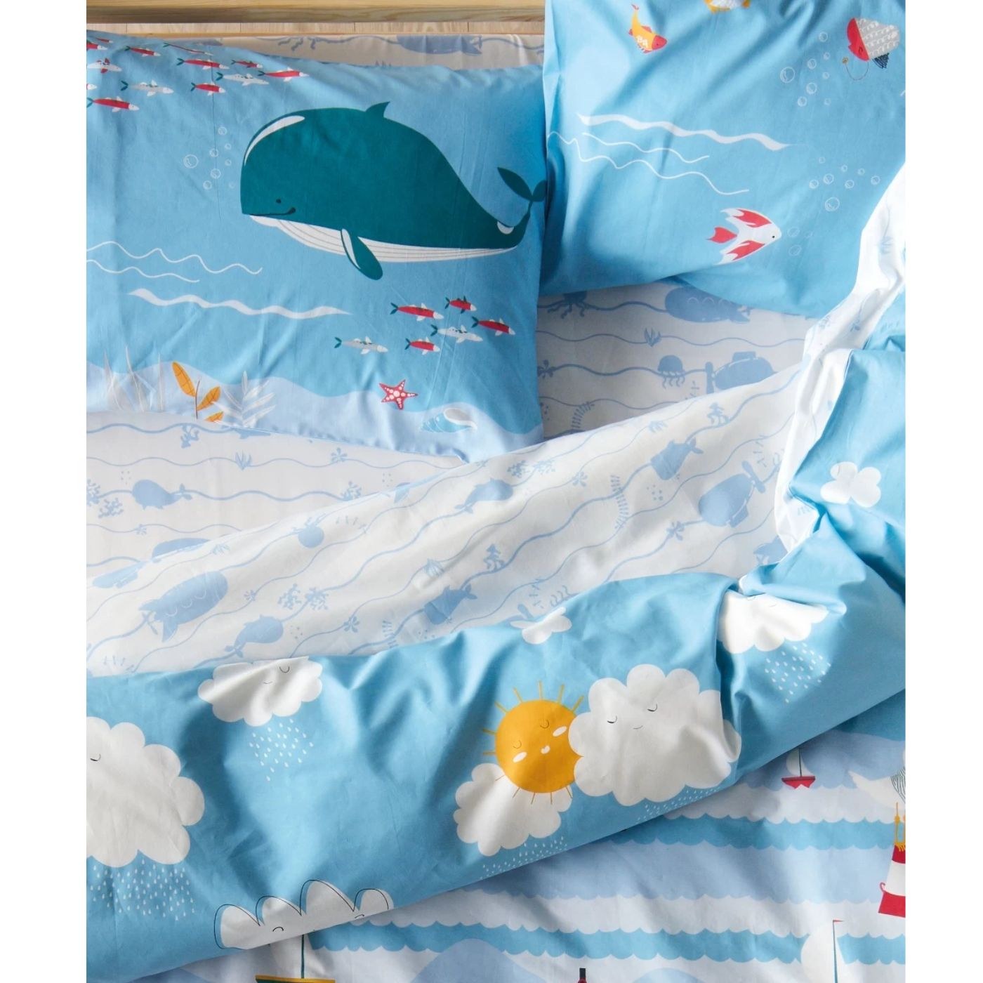 Σετ Παιδικές Μαξιλαροθήκες 2 Τεμαχίων Kentia Balena 52x72