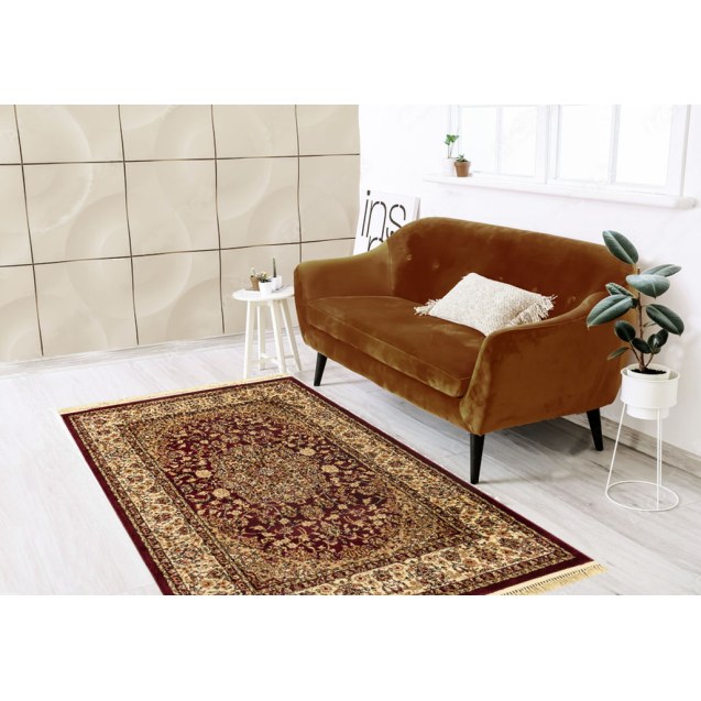 Χαλι Persia 5649 Burgundy Με Κροσσι -...