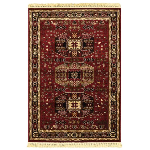 Χαλι Persia 6057 Burgundy Με Κροσσι -...