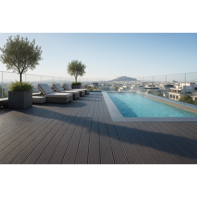 Deck-Wpc Δαπεδου 25/145Mm D.Grey 50 Newplan