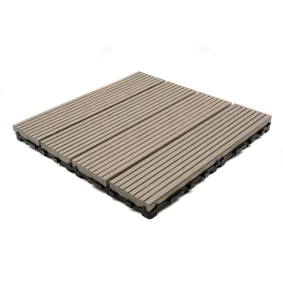 Deck-Wpc Πλακακι Δαπεδου 12Mm 30Χ30 L.Grey 180 Newplan