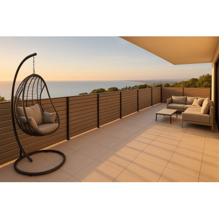 Wpc Περιφραξης 20/120Mm Teak 50150 Newplan