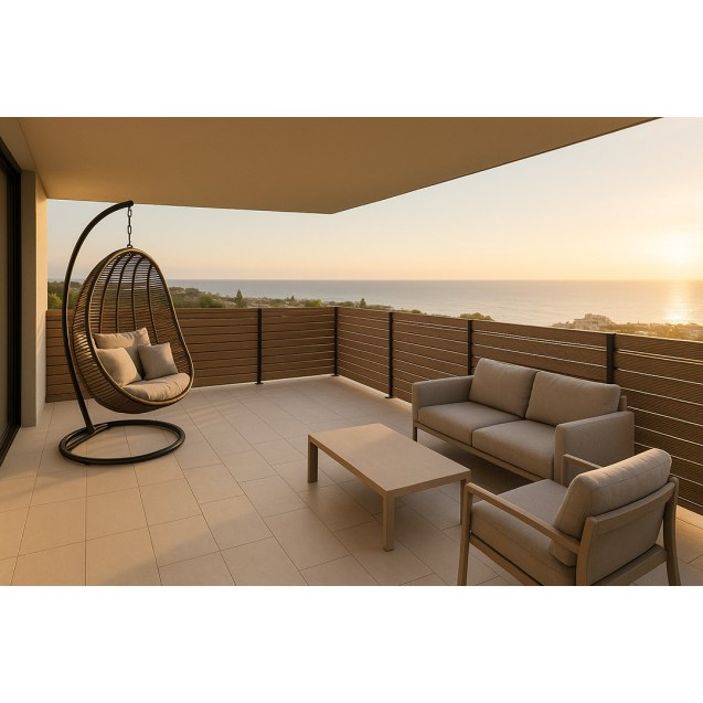 Wpc Περιφραξης 20/120Mm Teak 50150 Newplan