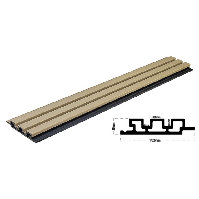 Wpc Panel 2Ης Γενιας Με 3D Πηχακια 25/147.5Mm...