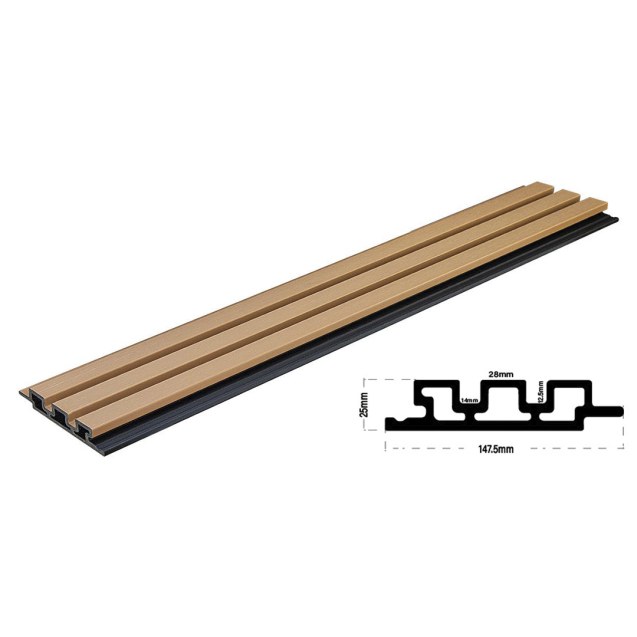 Wpc Panel 2Ης Γενιας Με 3D Πηχακια 25/147.5Mm...