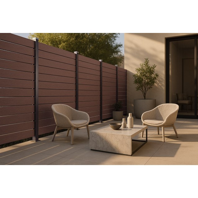 Wpc Περιφραξης Νεας Γενιας 21/120Mm L.Brown...