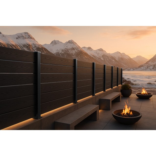 Wpc Περιφραξης Νεας Γενιας 21/120Mm D.Grey 9050...