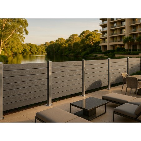 Wpc Περιφραξης Νεας Γενιας 21/120Mm L.Grey 90180 Newplan