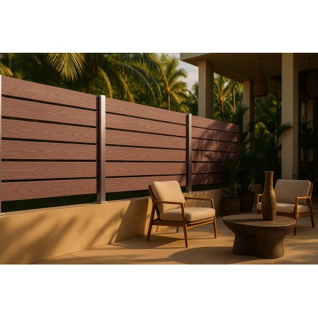 Wpc Περιφραξης Νεας Γενιας 21/120Mm Teak 90155 Newplan