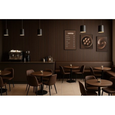 Ps Panel  Με 3D Πηχακια 08 Residence 21/122 Mm Dark Brown Oak Newplan
