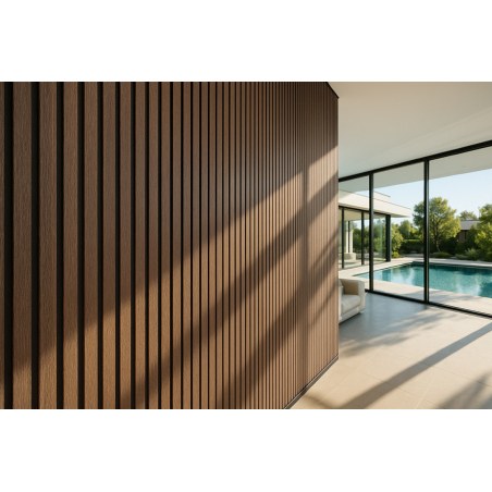 Ps Panel Με 3D Πηχακια 11 Piano 12/122/2900Mm Golden Oak/D.Brown Newplan