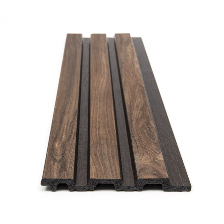 Ps Panel Με 3D Πηχακια 54 Piano 12/122/2900Mm Walnut/Dark Brown Newplan