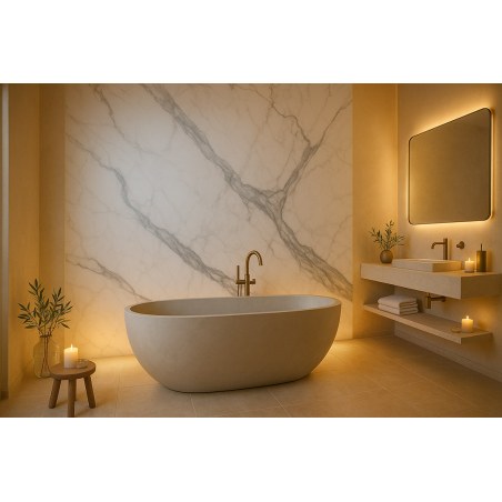 Pvc Mega Panel 2.8/1220/2800Mm Calacatta 103 Newplan