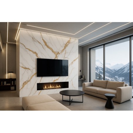 Pvc Mega Panel 2.8/1220/2800Mm Calacatta Gold 104 Newplan