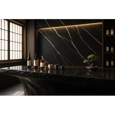 Pvc Mega Panel 2.8/1220/2800Mm Carrara Black 204 Newplan