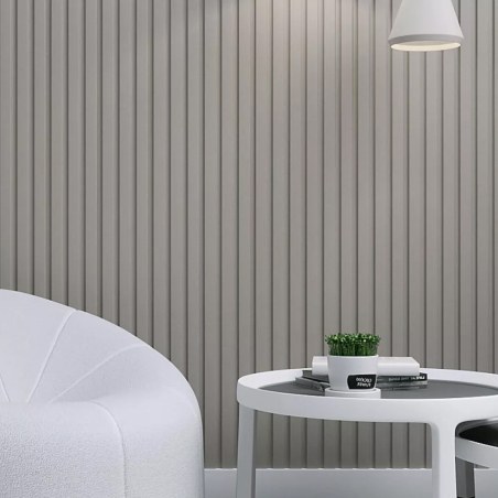 Mdf Panel Με 3D Πηχακια 506090 Beat Dl 16/119/2750Mm Sand Grey Newplan