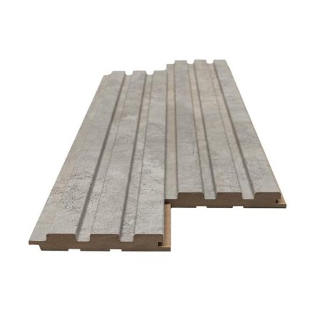 Mdf Panel Με 3D Πηχακια 504070 Beat St 16/119/2750Mm Chicago Concrete Newplan