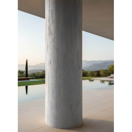 Panel Ευκαμπτης Πετρας 104040 Travertine 60/1200Mm Light Grey Newplan