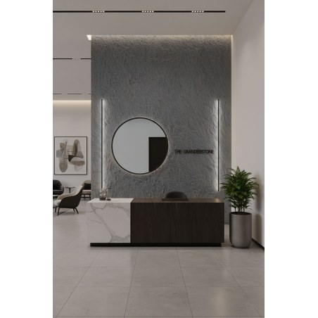 Panel Ευκαμπτης Πετρας 108050 Rough Granite 60/1200Mm Medium Grey Newplan