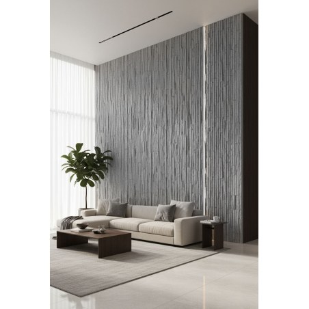 Panel Ευκαμπτης Πετρας 111040 Muretto Stone 60/1200Mm Light Grey Newplan