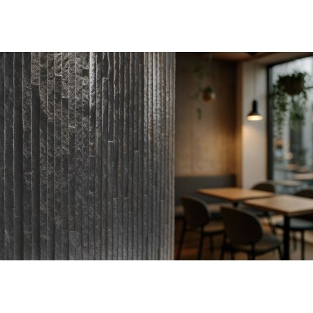 Panel Ευκαμπτης Πετρας 111050 Muretto Stone 60/1200Mm Medium Grey Newplan