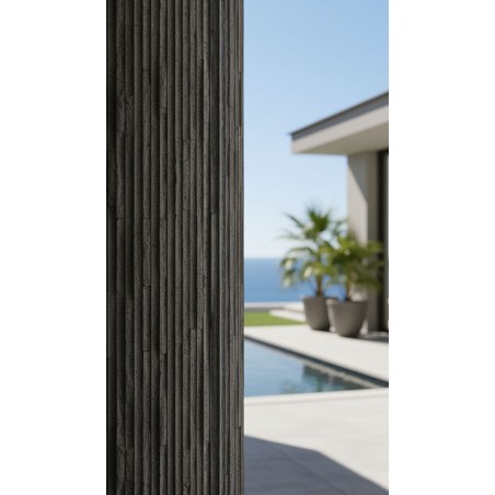 Panel Ευκαμπτης Πετρας 111050 Muretto Stone 60/1200Mm Medium Grey Newplan