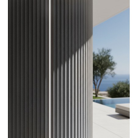 Panel Ευκαμπτης Πετρας 113050 Ripple Board 60/1200Mm Medium Grey Newplan