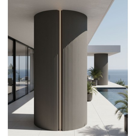 Panel Ευκαμπτης Πετρας 113050 Ripple Board 60/1200Mm Medium Grey Newplan