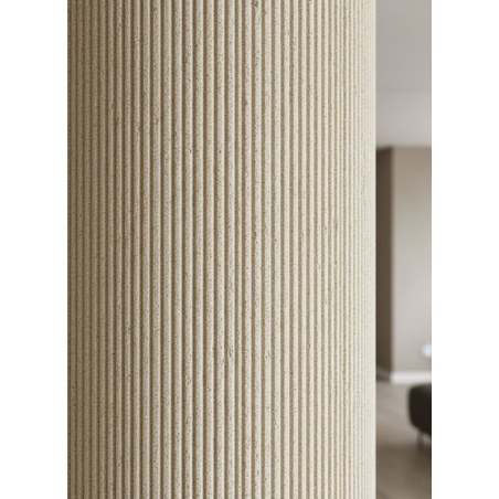 Panel Ευκαμπτης Πετρας 119020  Line Stone Board 60/1200Mm Beige White Newplan