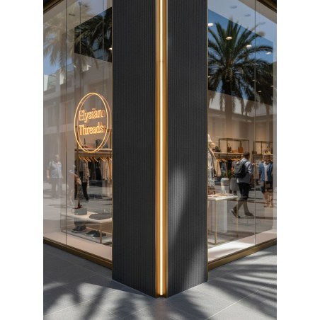 Panel Ευκαμπτης Πετρας 119070  Line Stone Board 60/1200Mm Dark Grey Newplan