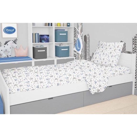 Σετ Παιδικό Σεντόνι Φανελένιο Μονό και Μαξιλαροθήκη...