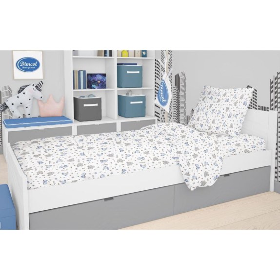 Παπλωματοθήκη Φανελένια Μονή Dimcol Elephant 074 160X240...