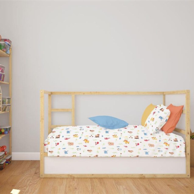 Σεντόνι Κούνιας Φανελένιο με Λάστιχο Dimcol...