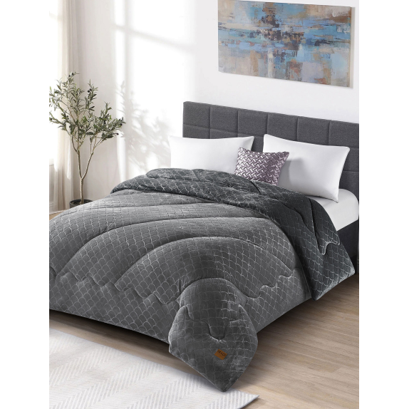 Κουβερτοπάπλωμα King Size Madi Lunora Ανθρακί 240x260