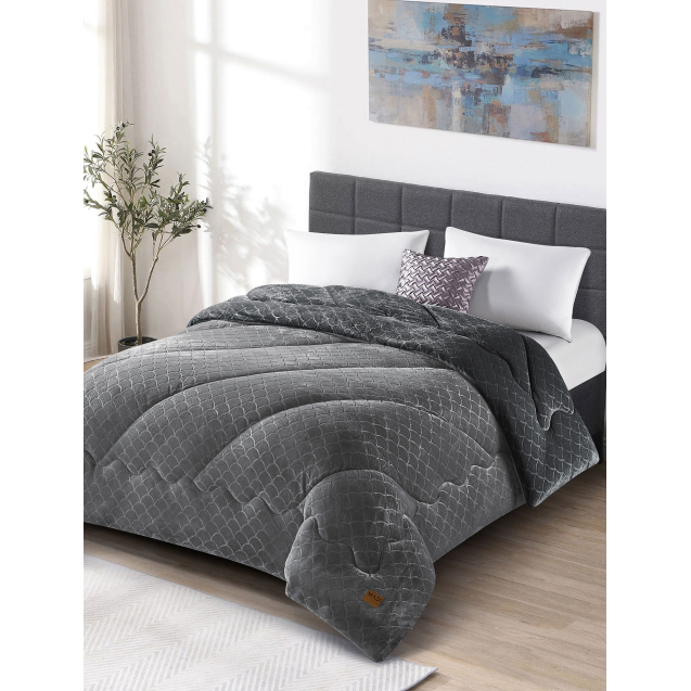Κουβερτοπάπλωμα King Size Madi Lunora Ανθρακί...