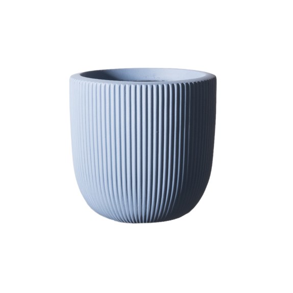 Supergreens Γλάστρα Πήλινη Στρογγυλή ''Stripe'' Μπλε XL...