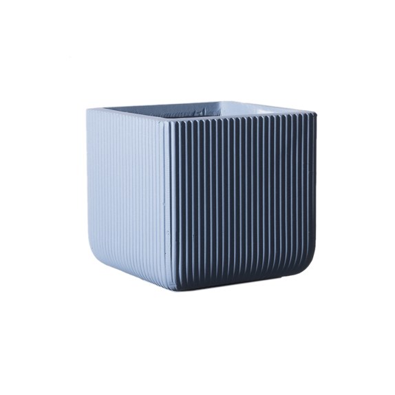 Supergreens Γλάστρα Πήλινη Τετράγωνη ''Stripe'' Μπλε XL...