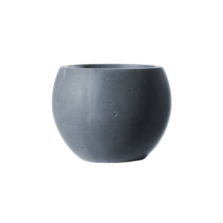 Supergreens Γλάστρα Πήλινη Στρογγυλή "Rocky" Γκρι 30x30x23 εκ.