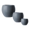 Supergreens Γλάστρα Πήλινη Στρογγυλή "Rocky" Γκρι 30x30x23 εκ.