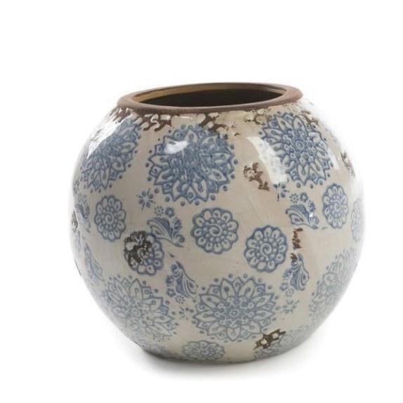 Supergreens Βάζο Κεραμικό Μπλε 18,5 εκ.