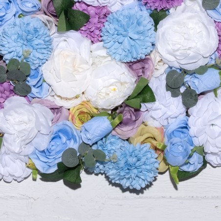 Supergreens Τεχνητή Φυλλωσιά Τριαντάφυλλο με Χρυσάνθεμο 50x50 εκ.