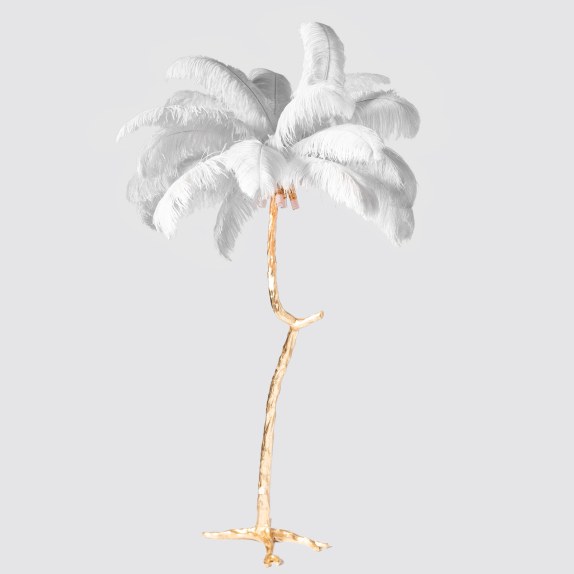 Supergreens Φωτιστικό Επιδαπέδιο ''Ostrich'' Λευκό/Χρυσό...