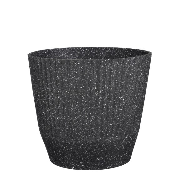 Supergreens Γλάστρα PVC "Terazzo" Μαύρο 37x37x33,5 εκ.