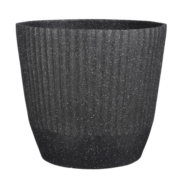 Supergreens Γλάστρα PVC "Terazzo" Μαύρο 45x45x40,5 εκ.