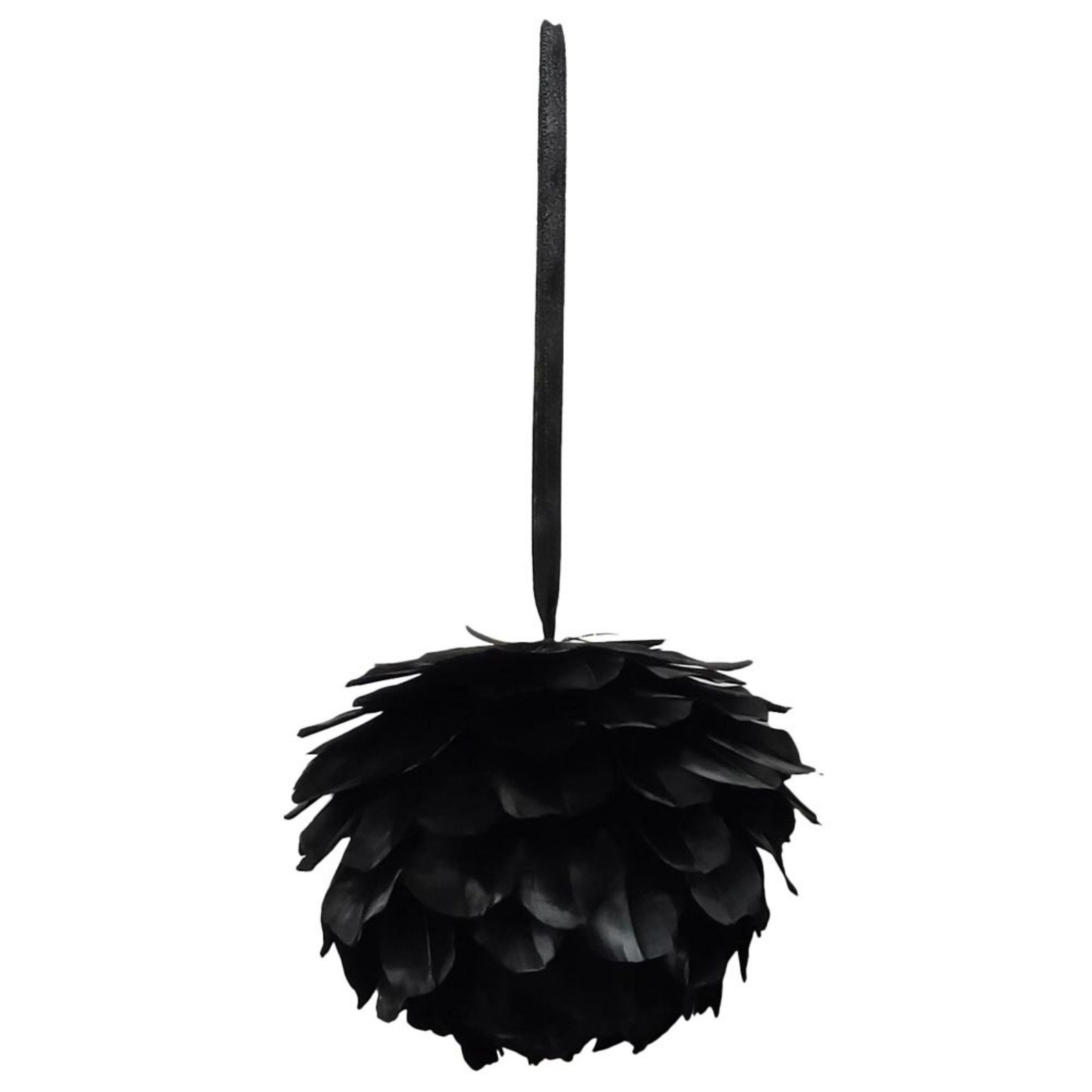 Supergreens Χριστουγεννιάτικο Στολίδι Μπάλα με Φτερά Μαύρη Ø11 εκ.